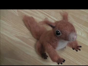 キタリスを羊毛フェルトでつくってみた