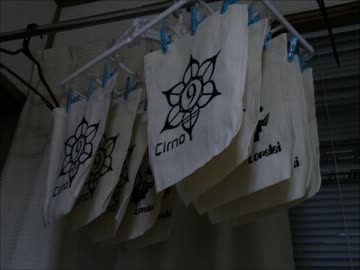 チルノとみすちーのトートバッグ作ってみたよ