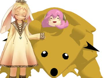 【MMD】うさうさとたこルカでクマムシさんの話