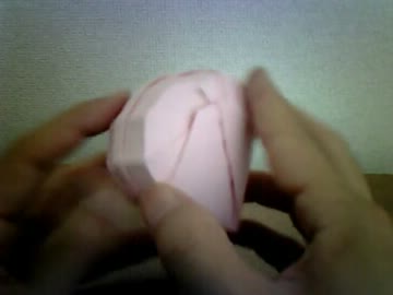 【折り紙】ハート型の箱を折る：蓋