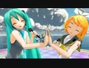 【MMD】水着のミクとリンが踊る「カラフル×メロディ」