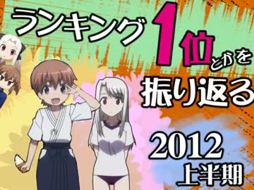 ランキング１位とかを振り返る　～１２年上半期～