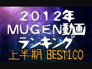 2012年MUGEN動画ランキング上半期ベスト100【100～51位】