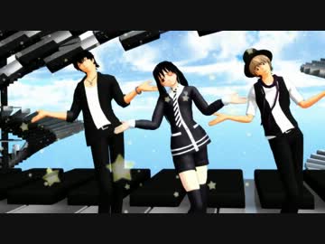 【MMD】土方＆沖田＆九ちゃんで「ハッピーシンセサイザ」