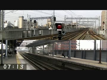 【定点観測】近鉄名古屋線平日朝【１０倍速】