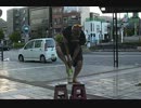 世界初？凄い技？４つの事を一気にやるいかつい？おっさん大道芸人