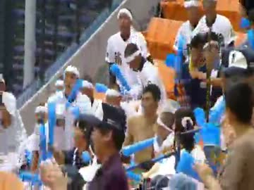 海パン姿で野球の応援をしてみた。