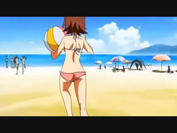 バレーボールを持って海岸を走る春香さん.mp4