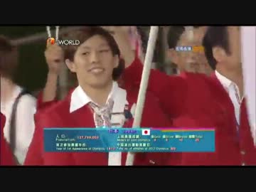 ロンドンオリンピック　日本代表の行進シーン