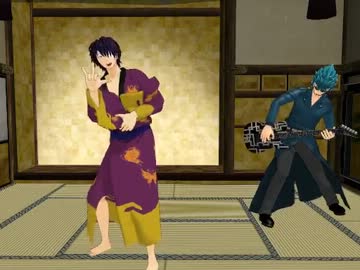 【MMD銀魂】鬼兵隊の２人がライス定食たべにきた