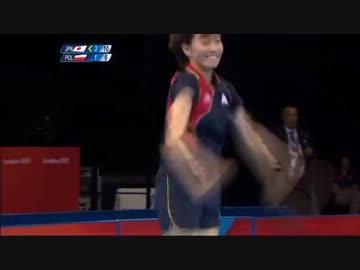 石川佳純　勝利のぴょんぴょんジャンプ