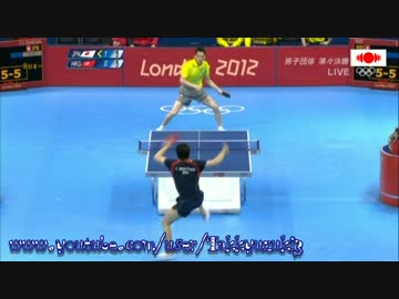 《卓球》 ロンドンオリンピック 日本-香港 水谷隼 VS 江天一