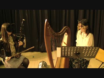 【東方】砕月をアイリッシュハープと二胡で弾いてみた