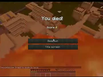 【マインクラフト】マグマで自爆【lecom】