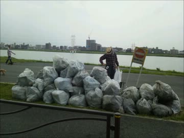 東京スカイツリー１個分のゴミを拾っていく動画その13