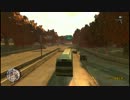 The bus on a corrugated paper island.(GTA4EFLC) ※クッションなし