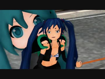 【第9回MMD杯本選】ケロリン町で戯れるしゅしゅミクさんとグリン子