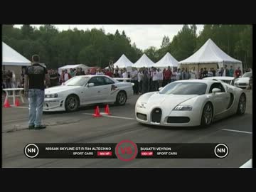 「Unlim500+」ヴェイロンvsR34GT-R