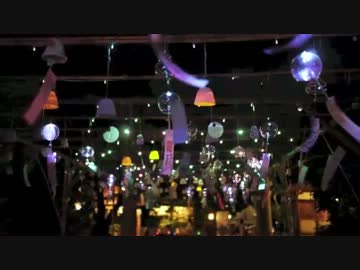 光る風鈴を神社参道に飾ってきたった〜2012