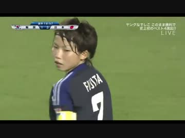 U20女子W杯 差出した手を振払う韓国選手
