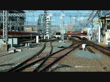 【阪神】朝ラッシュ時の尼崎駅で2時間くらい定点観測、6倍速で[2012.03.19]