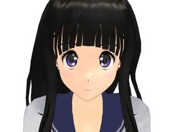 【MMD】千反田える ミニスカにしたらどうなるか気になって作ってみた