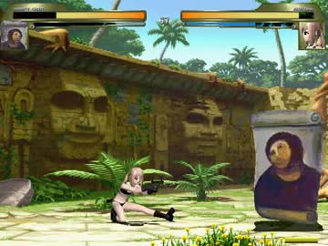 スペインの教会のキリスト壁画が戦う！mugen