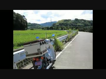 スーパーカブ110で真夏の田んぼ道ツーリング！