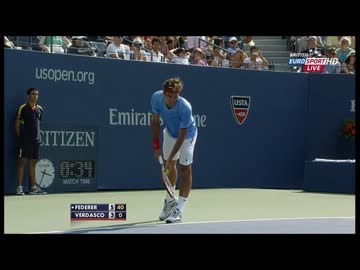 テニス：全米オープン2012 3R フェデラー VS ベルダスコ ハイライト その1