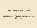 平成24年8月4日　フランスのホテルのスリッパ　武田邦彦氏音声ファイル 