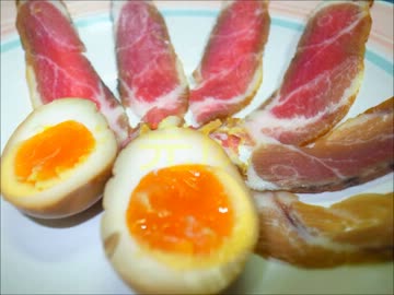 酒の肴の生ハム（＋燻たま）