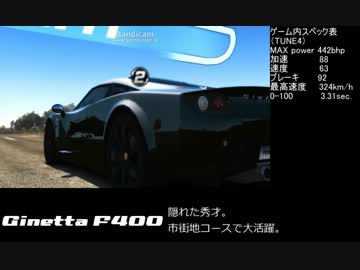 【TDU2】A2クラスの車を直線で比べてみた【前編】