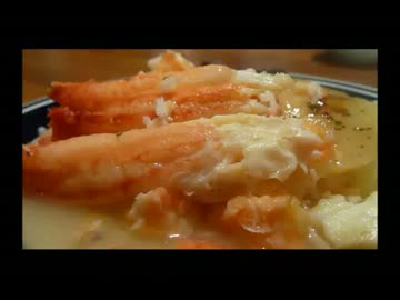 アメリカの食卓 52  キングクラブのガーリックバターソースがけを食す！