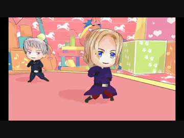 【APヘタリアMMD】チビ悪友がハートキャッチ（おまけで大きい悪友も…）