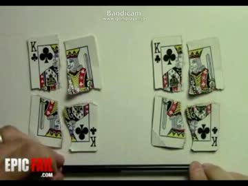 破いたトランプを手書きで複製