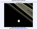 9月16日｢土星の明るい衛星テティスと、高齢の輪｣-Astronomy Picture of the Day