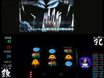 パチスロ実機】鉄のラインバレル・設定5【とおもみ目