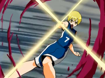 【手描き黒バス】キセキ一部＋火で某美少女戦士の戦闘シーンパロ