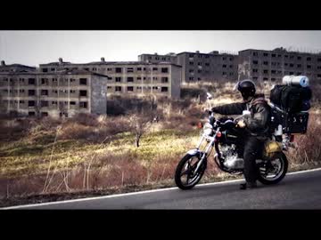 バイクで廃墟