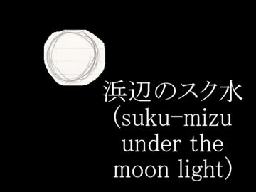 【初音ミク】浜辺のスク水(suku-mizu under the moon light)
