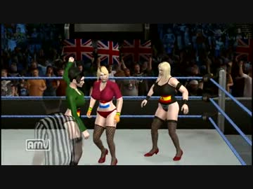 W杯プロレス占いHD番外編_ヨーロッパ女体化三つ巴