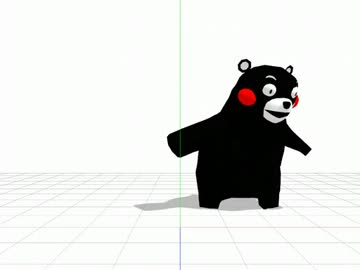作りかけのくまモンPMDにPerfumeGlobal踊らせてみる