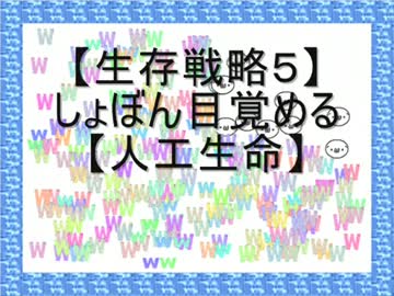 【生存戦略５】しょぼん目覚める【人工生命】