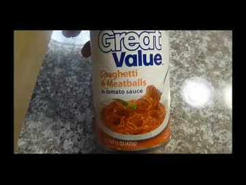 アメリカの食卓 62  スパゲッティーの缶詰を食す！