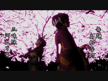 【ＭＭＤ】銀魂　高杉-万斉 で千本櫻【舞踊】