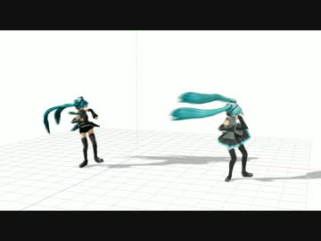 らぶ式ミクさんのツインテール比較【MMD】