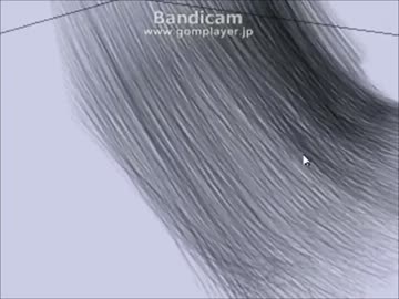 流体演算でリアルタイムヘアーシミュレーション