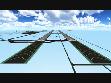 【MMD】新滑走路または新基地または新空港の上を飛んでみる【テスト】