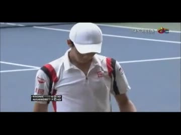 ATPテニス 楽天ジャパンオープン 決勝 錦織圭vsラオニッチ 第2セット
