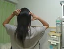 女装子が地毛でポニーテール